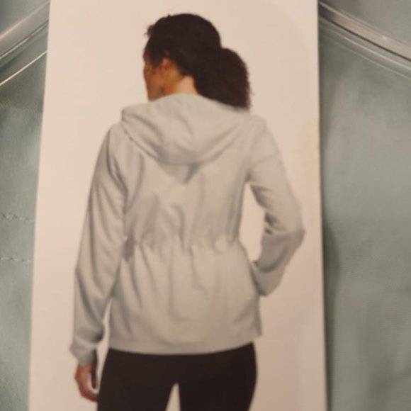 Womens ADIDAS Full Zip Hoodie rain Jacket 3 Stripe(LEGPRP/WHİTE) - Picture 7 of 7